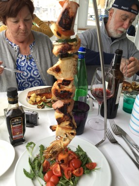 Il mio skewer fenomenale di pesci