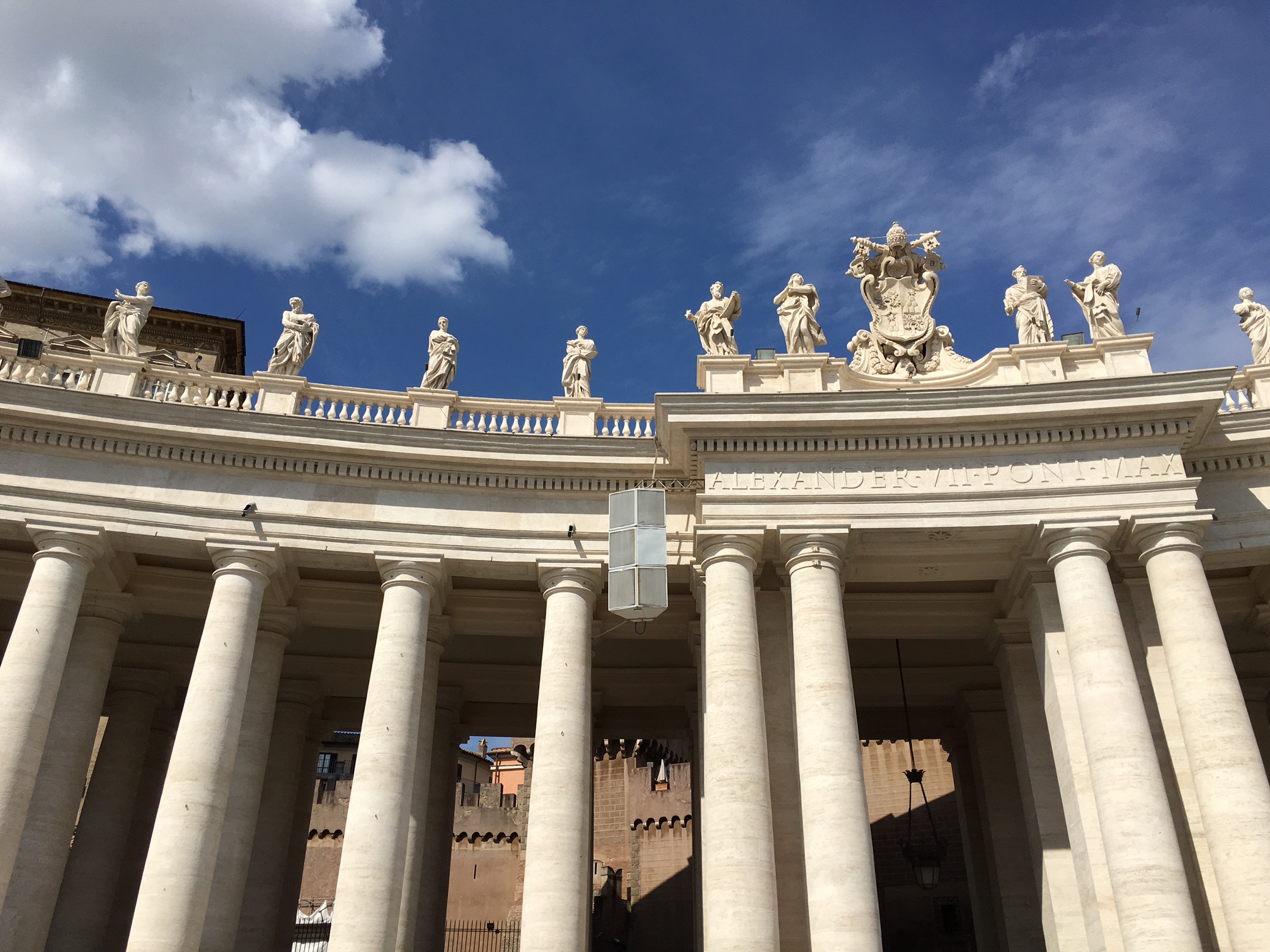 Spectacular front with Statues at Vatican